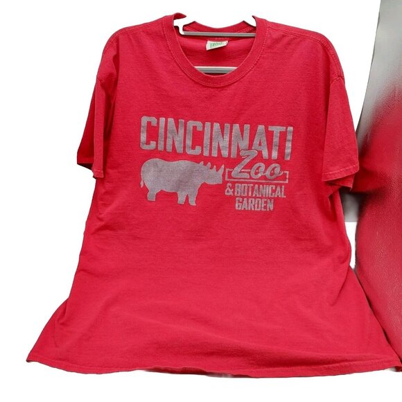 Cincinnati Zoo Botanical Gardens Graphic T-Shirt Unisex Red Size XL READ - Picture 1 of 6